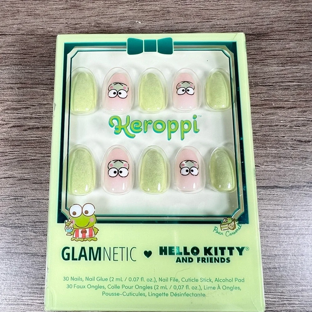 Glamnetic x Hello Kitty & Friends Keroppi Short Almond Press On Nails